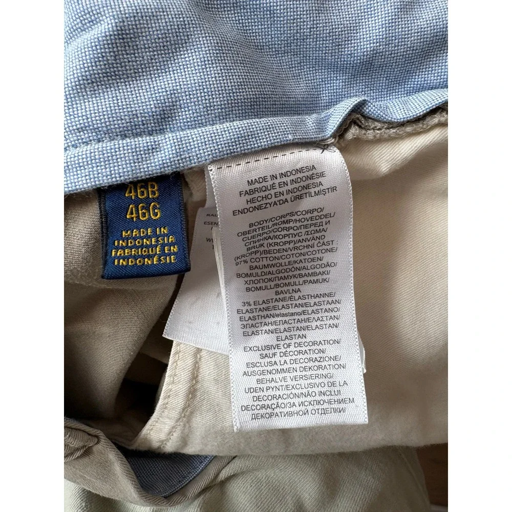 Polo Ralph Lauren Stretch Classic Fit Chino Shorts 46B Preppy Golf Country Club